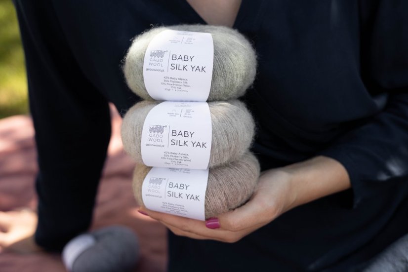 Gabo Wool Baby Silk Yak 9636 - světle šedá