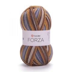 YarnArt Forza 2504 - šedá, hnědá, žlutá