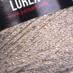 YarnArt Macrame Cotton Lurex 735 - béžová se zlatou nitkou
