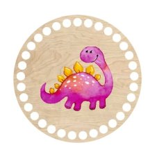 Dno/víko - růžový dinosaurus