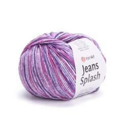 YarnArt Jeans Splash 949 - fialová, růžová
