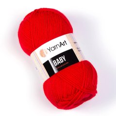 YarnArt Baby 156 - ostrá červená