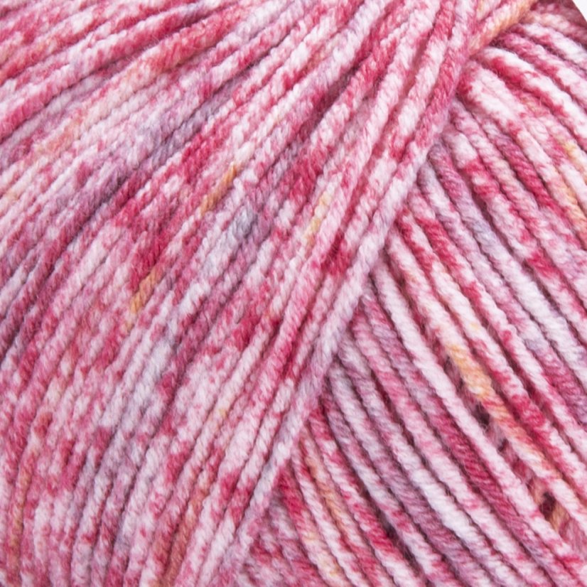 YarnArt Jeans Splash 941 - růžová, bílá