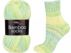 Vlna-Hep Bamboo Socks 7906 - světle zelená, modrá, žlutá