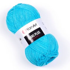 YarnArt Jeans Plus 33 - světlá tyrkysová