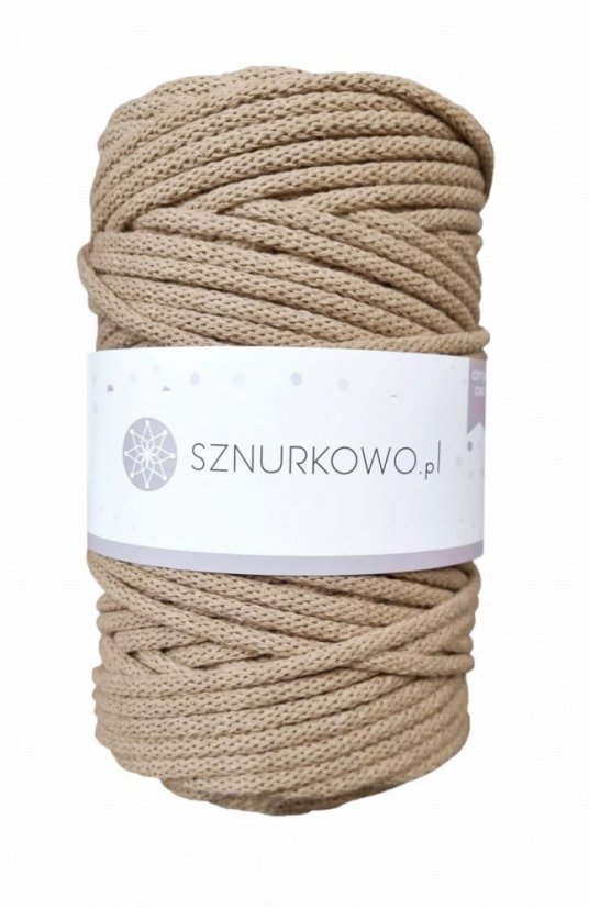 Sznurkowo šňůry 5 mm - cappucino