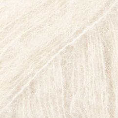 DROPS Brushed Alpaca Silk uni colour 01 - smetanová