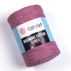 YarnArt Macrame Cotton Lurex 743 - starorůžová s růžovou nitkou