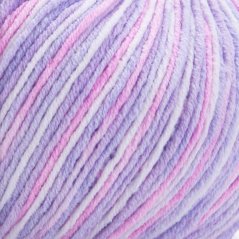 Yarnart Jeans Soft Colors 6205 - fialová, růžová, bílá