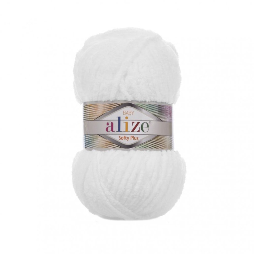 Alize Softy Plus 055 - bílá