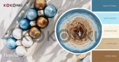Kokonki Classic B067 Hopeful - světle petrolejová, světle modrá, pudrově béžová, béžová, hnědá