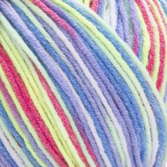 Yarnart Jeans Soft Colors 6207 - neonově zelená, růžová, modrá