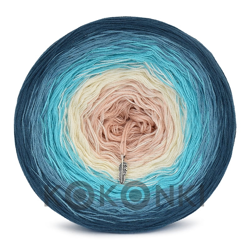 Kokonki Classic B115 Blue jeans - petrolejová, světlá petrolejová, tyrkysová, krémová, lososově růžová