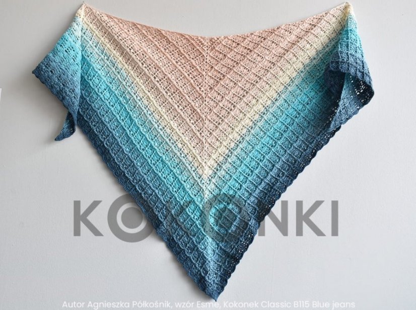 Kokonki Classic B115 Blue jeans - petrolejová, světlá petrolejová, tyrkysová, krémová, lososově růžová