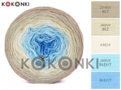 Kokonki Classic B063 Feels Like Home - zimní béžová, jasná béžová, krémová, svěle modrá, modrá