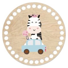 Dno/víko - zebra v autíčku