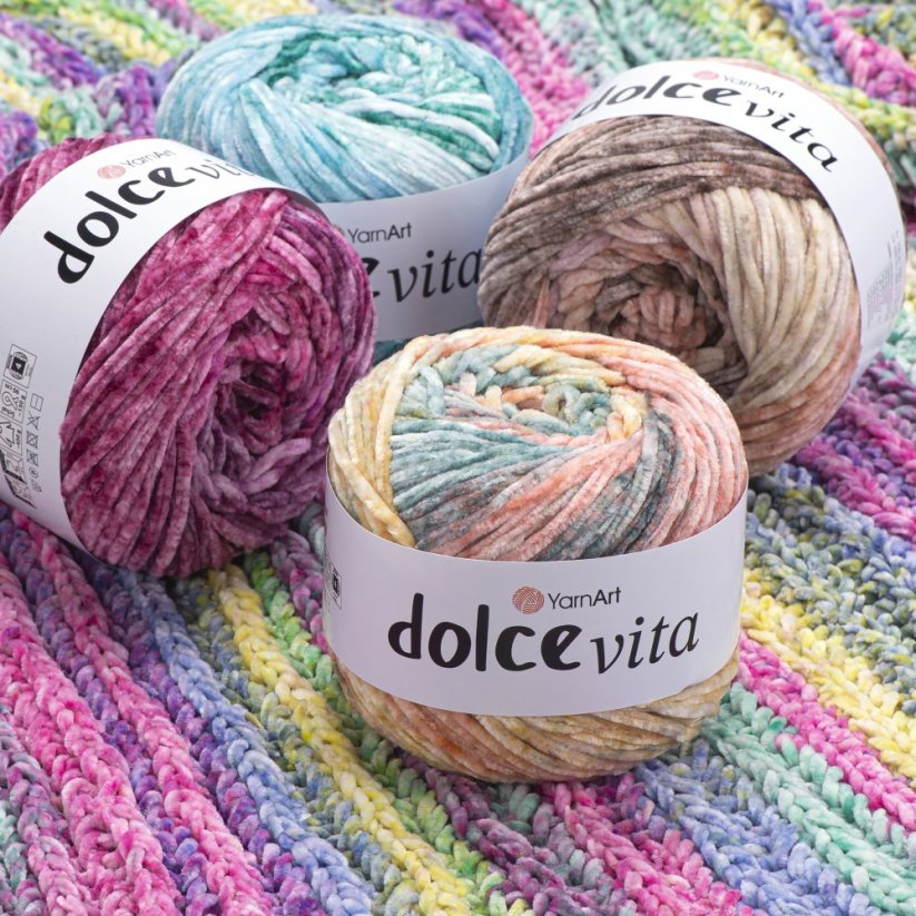 YarnArt Dolce Vita 3403 fialová, růžová