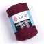 YarnArt Macrame Cotton Lurex 739 - vínová s červenou nitkou