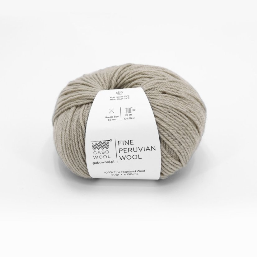 Gabo Wool Fine Peruvian Wool 8241 - šedo-béžová