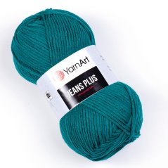 YarnArt Jeans Plus 63 - smaragdová