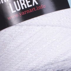 YarnArt Macrame Cotton Lurex 721 - bílá s bílou nitkou