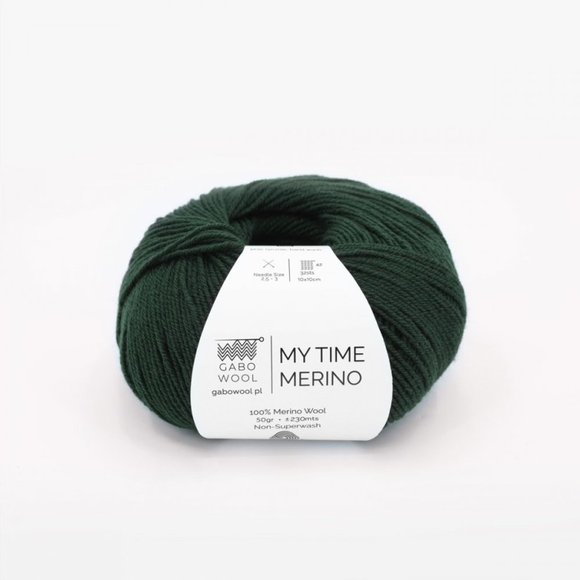 Gabo Wool My Time Merino 958 -  lesní zelená