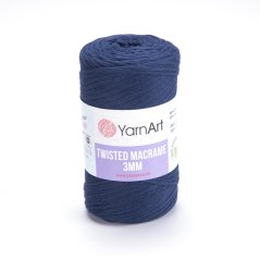 YarnArt Twisted Macrame 3 mm 784 - tmavě modrá