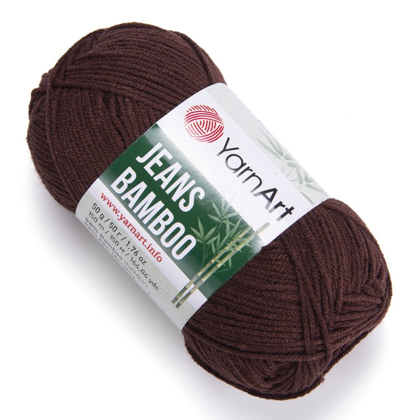YarnArt Jeans Bamboo 134 - tmavě hnědá