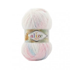 Alize Softy Plus 5864 -  růžová, bílá, šedá
