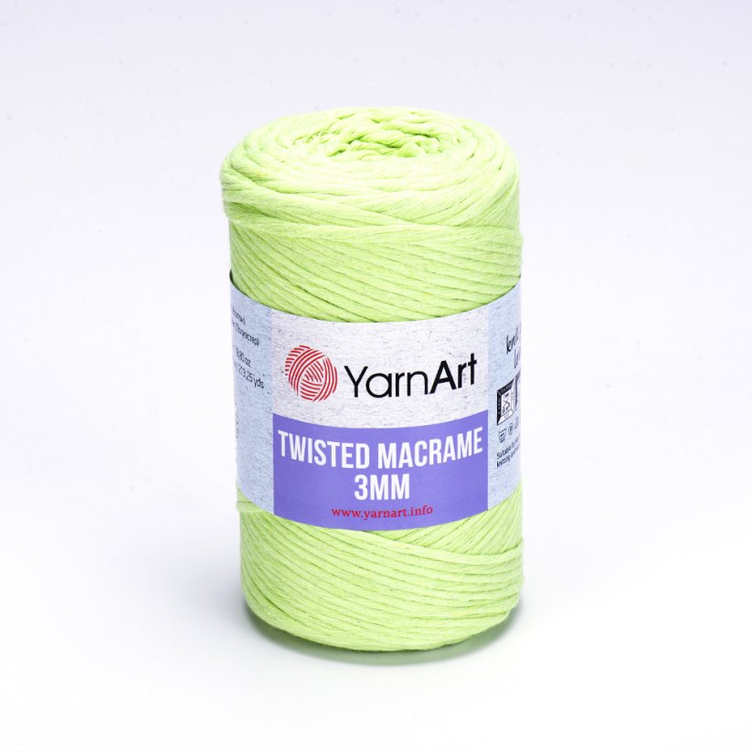 YarnArt Twisted Macrame 3 mm 755 - světle zelená