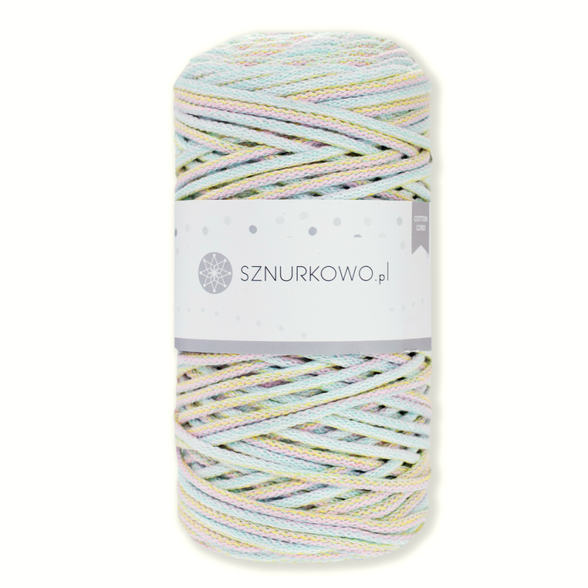Sznurkowo šňůry 3 mm - pastelový mix