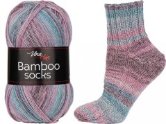 Vlna-Hep Bamboo Socks 7902 - fialová, růžová, tyrkysová