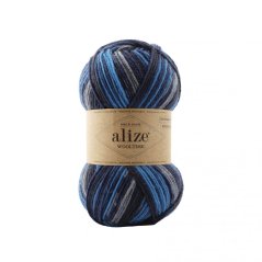 Alize Wooltime 11011 - černá, šedá, modrá