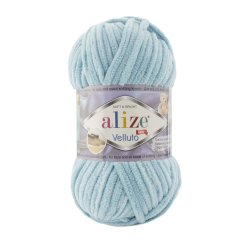 Alize Velluto 414 - ledová modrá