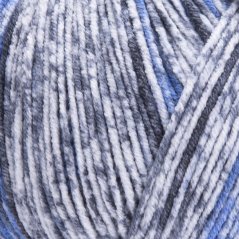 YarnArt Jeans Splash 947 - bílá, modrá, šedá