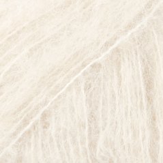 DROPS Brushed Alpaca Silk uni colour 01 - smetanová