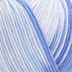 Yarnart Jeans Soft Colors 6213 - modrá, bílá