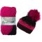 Vlna-Hep Nepál Ombré 7411 - magenta, černá