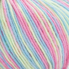 Yarnart Jeans Soft Colors 6204 - růžová, žlutá, modrá
