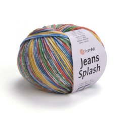 YarnArt Jeans Splash 952 - žlutá, oranžová, modrá, zelená