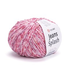 YarnArt Jeans Splash 941 - růžová, bílá