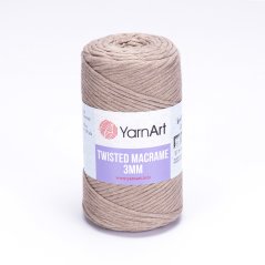 YarnArt Twisted Macrame 3 mm 768 - světle hnědá