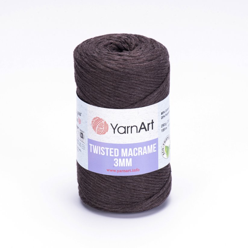 YarnArt Twisted Macrame 3 mm 769 - hnědá