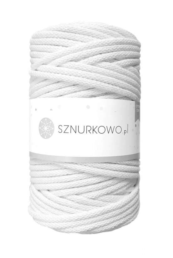 Sznurkowo šňůry 5 mm - bílá