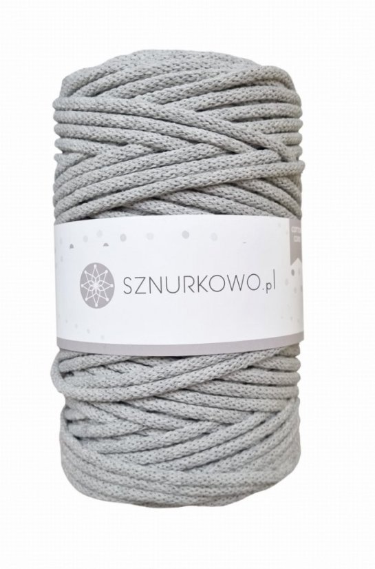 Sznurkowo šňůry 5 mm - světle šedá