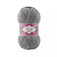Alize Superwash Comfort 7676 - černá, šedá