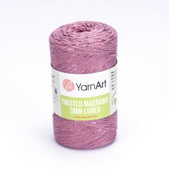 YarnArt Twisted Macrame Lurex 3 mm 792 - starorůžová