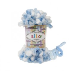 Alize Puffy Color 5865 - modrá, bílá