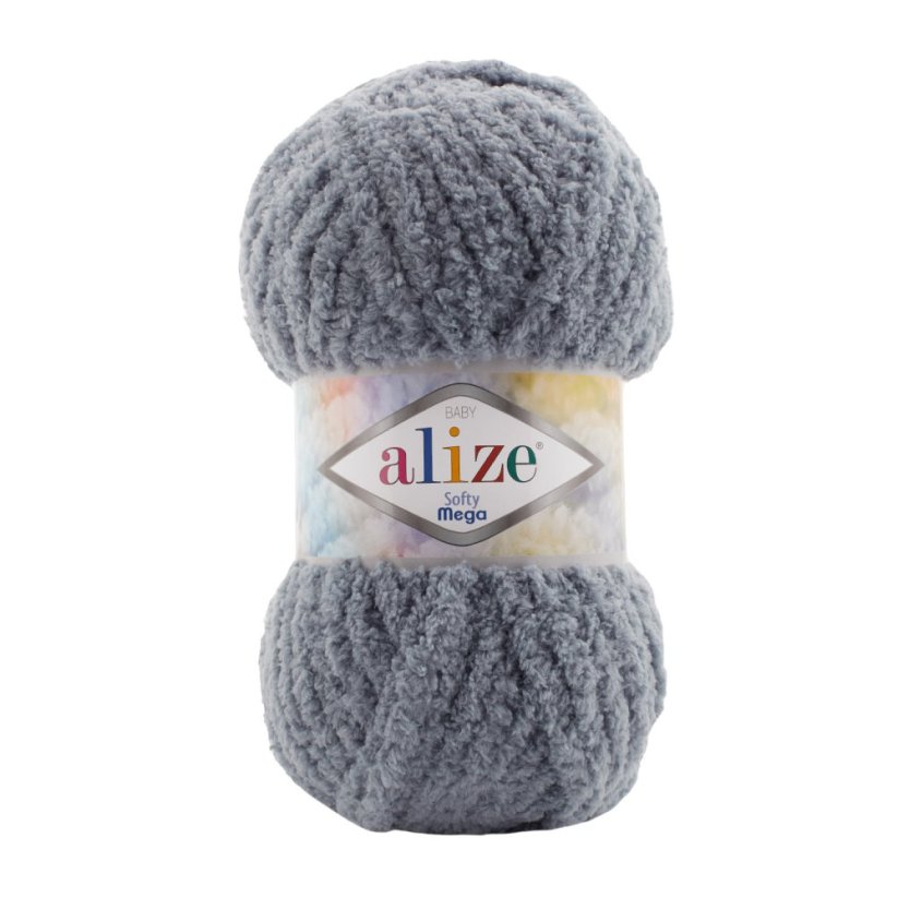 Alize Softy Mega 119 - tmavě šedá