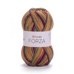 YarnArt Forza 2509 - červená, oranžová, hořčicová